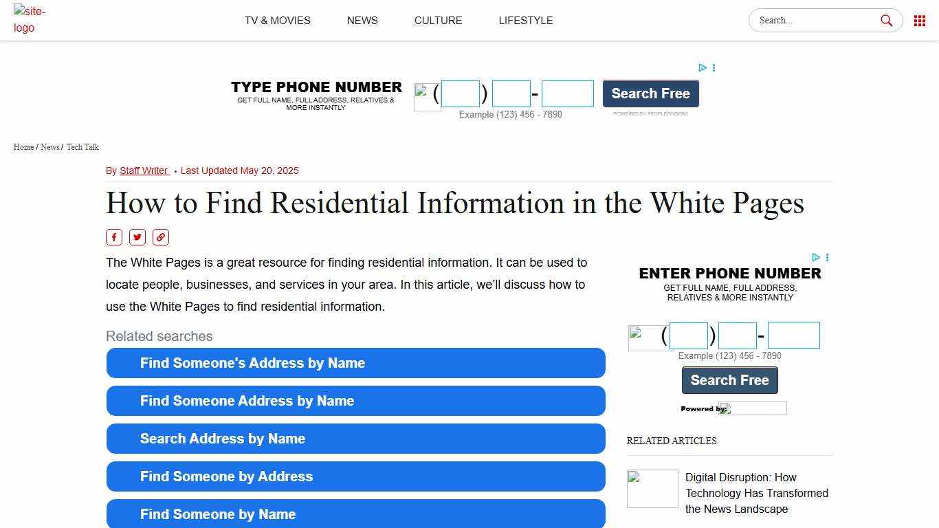 How to Find Residential Information in the White Pages - Ask.com